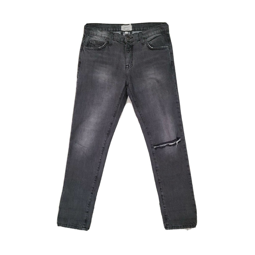 Current Elliott Gray The Fling Slim Boyfriend Cropped Womens Jeans Size 26